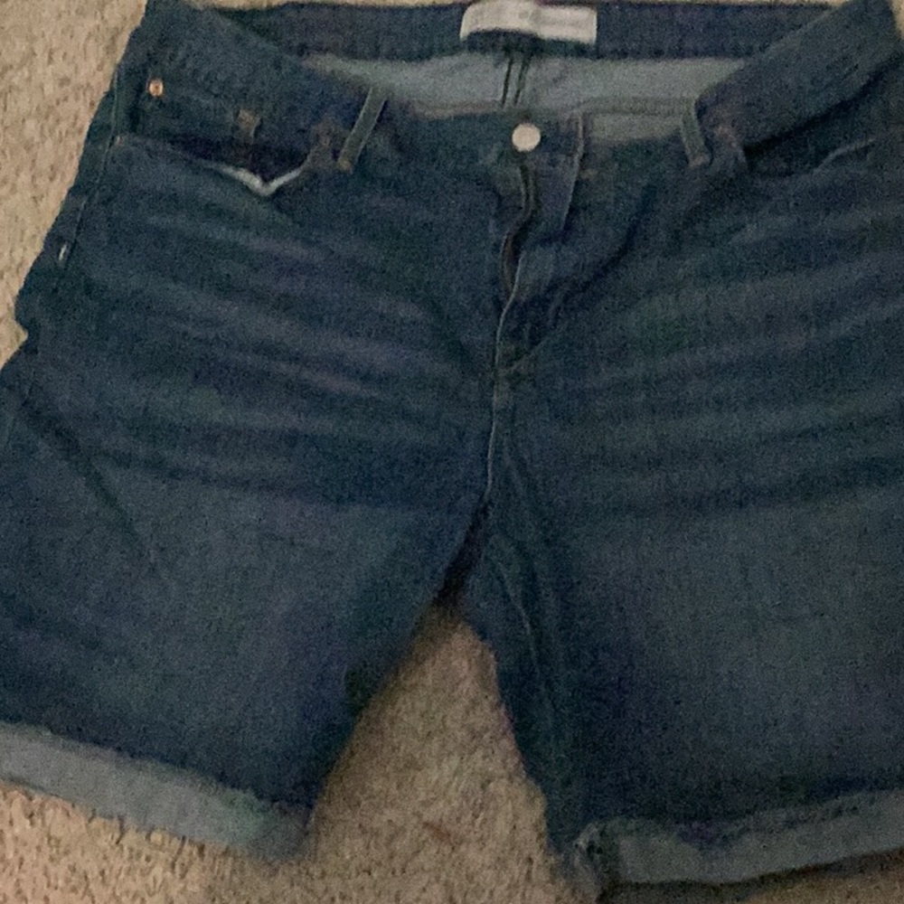 Dark Blue Denim Shorts